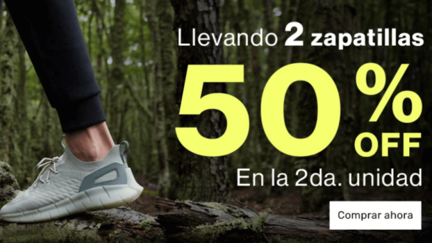 Promo Zapatillas 2da al 50% topper